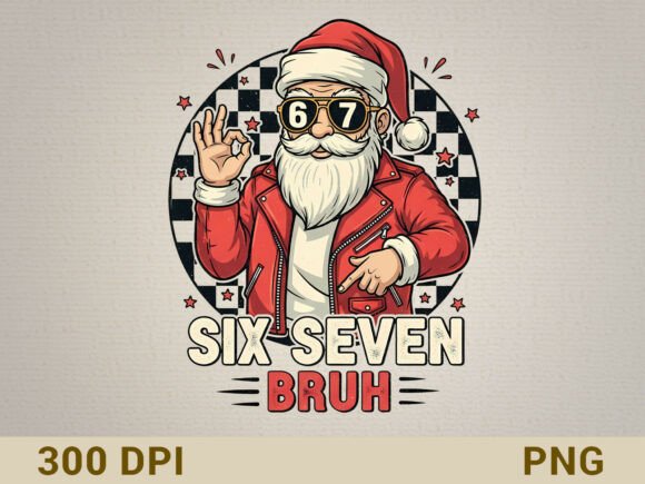 Download Cool Santa Six Seven Bruh 67 Trend PNG - Santa six seven Collection